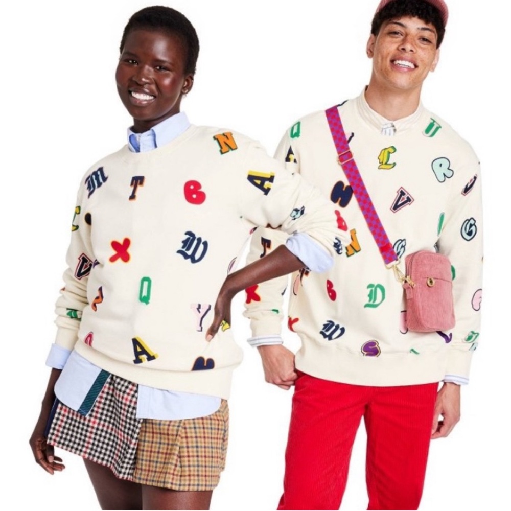 Rowing Blazers x Target | NWOT - Alphabet Crewneck Sweatshirt - Size M